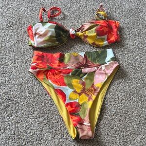Aerie Floral Bikini - BONUS BOTTOMS